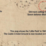 1841 Arundel Tithe map showing the area of the Little Park before it was landscaped to build the Cricket Ground