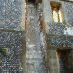 Remains of an old chimney can still be viewed from behind the Priory Theatre.